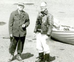 Alfred Gross and Chuck Huntington on Kent Island in 1965.